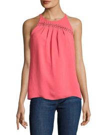 Ramy Brook Zia Sleeveless Top in Guava at Neiman Marcus